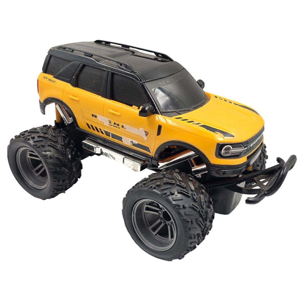 New Bright Ford Bronco RC Monster Truck 2.4GHz Yellow Black No Remote 1688
